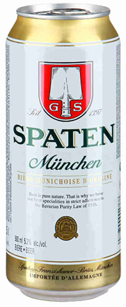 Пиво Шпатен Мюнхен светлое  5,2% 0,5л ж/б