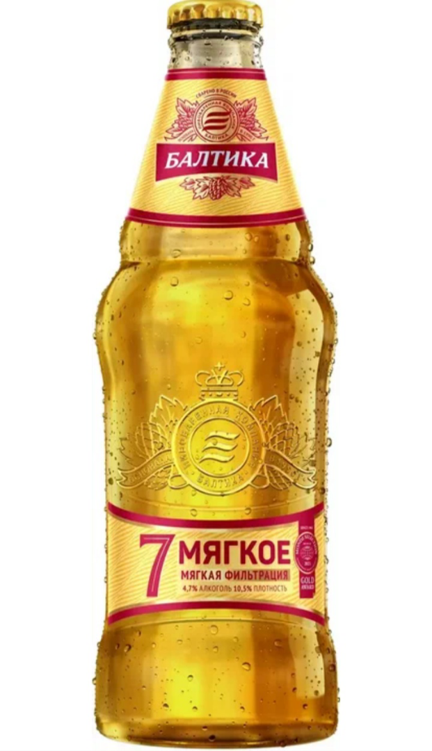 Пиво Балтика 7 Мягкое 4,7% 0,44л ст/б