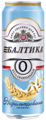 Пивной напиток Балтика 0% н/ф пшеничное 0,45л ж/б